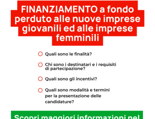 Finanziamento a fondo perduto alle nuove imprese giovanili ed alle imprese femminili. CCIAA del Gran Sasso d’Italia.